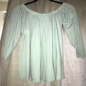 Light blue off the shoulder top size small